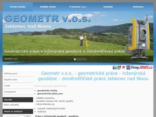 geodetické práce jablonec nad nisou inženýrské sítě geodézie zaměření novostavby pozemků věcného břemene geodet geodetické geodetická geodézie geodeti geometrické plány oddělení pozemku zaměření staveb rodinných domů garáží věcná břemena vytyčení vlastnických hranic restituce zaměření pokládky inženýrských sítí s digitálním geodezie  cuzk zeměměřič geodet geodetické práce nivelace zpracováním zeměření mapových podkladů pro projektování staveb zaměření skutečného provedení staveb vytyčení stavebních objektů 