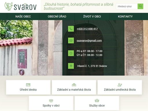 oficiální stránky obce svárov
