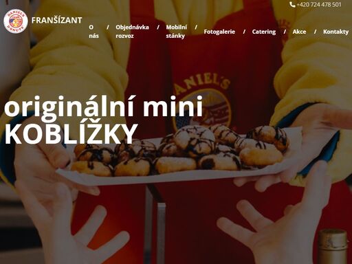 daniel´s donuts rychlé občerstvení, takzvaný food truck, který nabízí originální americké mini koblížky ( mini donuts) a kávu. jedná se o koncept franšízy daniel´s donuts , kde před zraky zákazníka vyrábíme mini donuty.