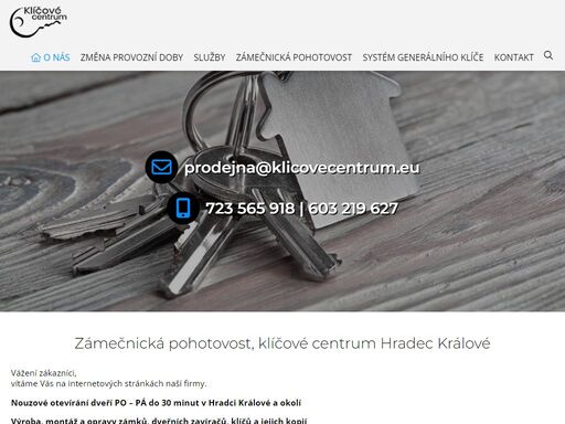 zámečníci, zabouchnuté dveře, výroba klíčů, montáž, opravy zámků hradec králové