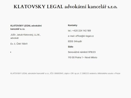 poskytujeme komplexní právní služby v širokém spektru a díky složení našeho právního týmu jsme schopni poskytnout poradenství téměř ve všech právních odvětvích.