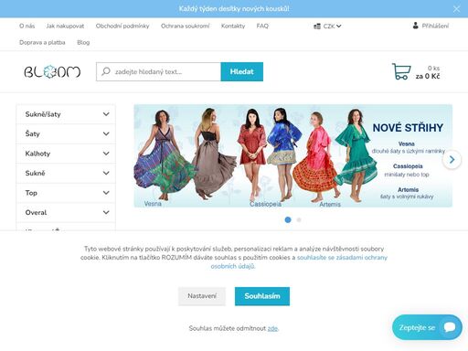 každý kus oblečení značky "bloom" je unikát a neexistují dva stejné. nádherné barvy, příjemné střihy, lehké a vzdušné materiály, které v létě chladí. tak by se dalo stručně popsat oblečení značky "bloom". zkuste ho...