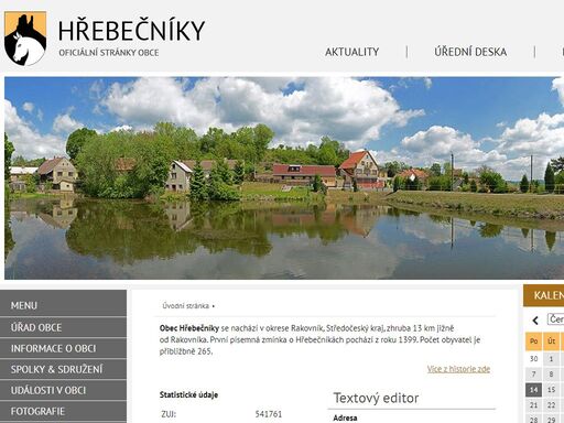 oficiální stránky obce hřebečníky