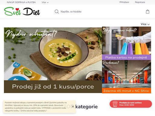 speciálka na proteinové a nízkosacharidové diety. prodejna + e-shop.. specializovaný obchod na proteinové diety, dietní potraviny, produkty pro nízkosacharidové (low carb) stravování a doplňky stravy podporující redukci hmotnosti. prodej již od 1 porce nebo od 1 kusu. výměny příchutí ve zvýhodněných balíčcích. české i…