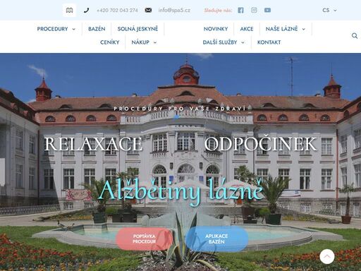 v současné době jsme poslední veřejné městské lázně s dlouholetou historií, která sahá až do roku 1906. nacházíme se v centru karlových varů v kouzelném prostředí smetanových sadů a poskytujeme nejširší paletu léčebně lázeňské a odborné rehabilitační péče.