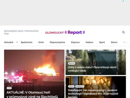 olomoucký report je regionální zpravodajský web, který přináší aktuální informace z olomouce a olomouckého kraje. reportujeme, co se děje ve vašem okolí.