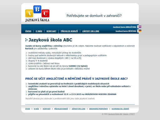jazyková škola abc jablonec nad nisou - kurzy angličtina, němčina