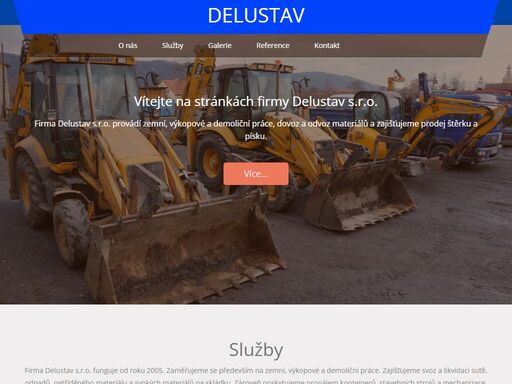 firma delustav s.r.o. provádí zemní, výkopové a demoliční práce, dovoz a odvoz materiálů a zajišťujeme prodej štěrku a písku.