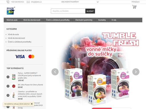 powerair shop  - osvěžovače vzduchu do aut a domácností. jsme jees, váš spolehlivý partner v oblasti produkce a distribuce osvěžovačů vzduchu. jsme česká firma s bohatou historií, která se věnuje výrobě inovativních produktů pro domácnost i automobilový průmysl. naše dlouholeté zkušenosti, vášeň pro dokonalost a…