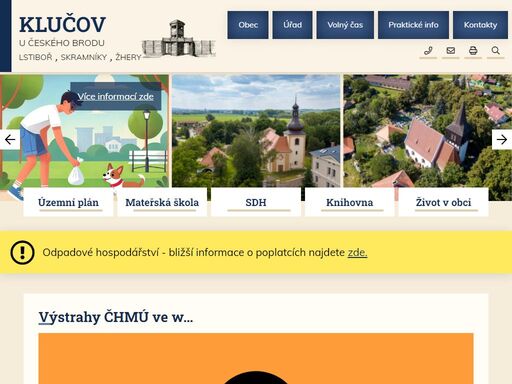 oficiální stránky obce klučov