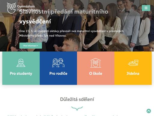 internetová prezentace gymnázia týn nad vltavou.