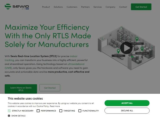 sewio is a real-time location system (rtls) based on ultra-wideband (uwb) technology that drives results for manufacturers, warehouses, oems and more.