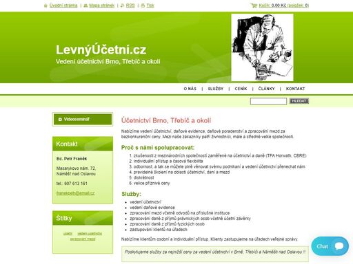 nabízím vedení účetnictví, daňové evidence, zpracování daní z příjmů a zpracovaní mezd levně a kvalitně v brně, třebíči a okolí.