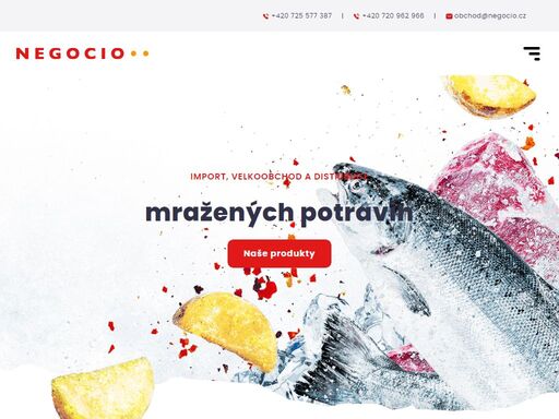 negocio je předním dodavatelem mražených potravin. specializujeme se na import, následný velkoobchodní prodej a distribuci mraženého masa, polotovarů a ovoce.
