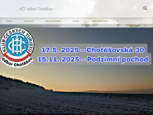 webové stránky o odboru kčt chotěšov a o jeho činnosti.