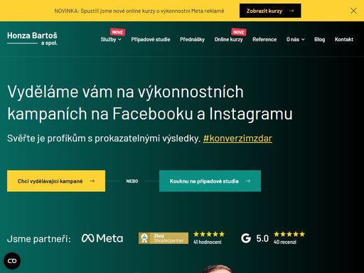 vyděláme vám na výkonnostních kampaních na facebooku a instagramu. svěřte je profíkům s prokazatelnými výsledky