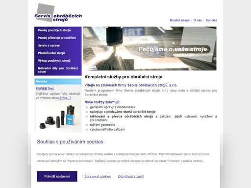 poskytujeme kompletní servis pro obráběcí stroje, prodej, kalibrace, měření a výkup.