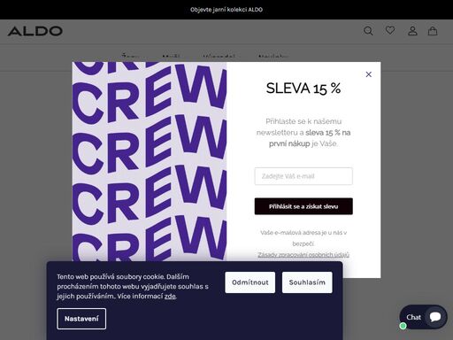 homepage. pillow walk
technologie tvořena pěnou dvojité hustoty a polstrovanou vložkou pro komfortní chůzi.
zjistit více



aldo & miss čr
obouváme miss čr.