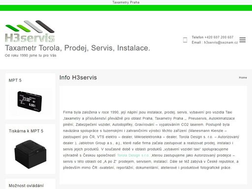 taxametry praha , mpt5, h3servis, montáž, instalace, prodej, servis, gps, pneuservis, rovnání ráfků, bazar,