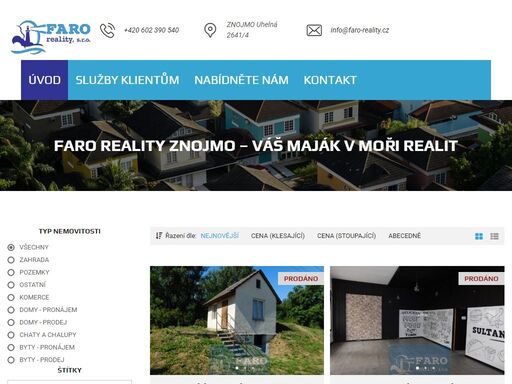 faro reality - reality znojmo