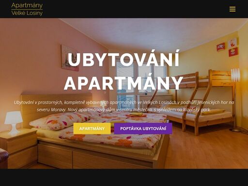 apartmány velké losiny - nabídka kvalitního ubytování v jeseníkách, kouty nad desnou.