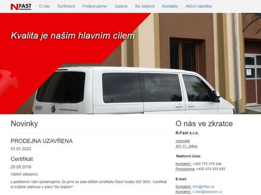společnost zabývající se maloobchodním a velkoobchodním prodejem spojovacích materiálů