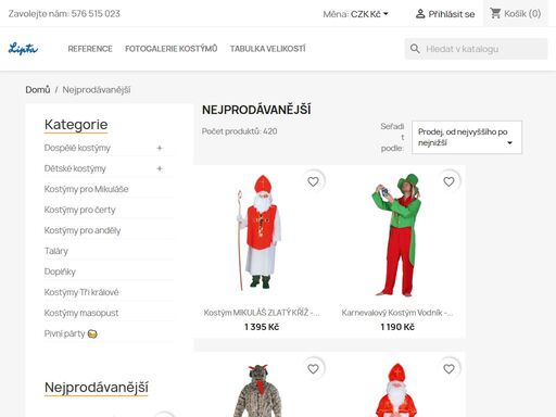 karnevalové kostýmy pro děti i dospělé. jediný český výrobce kvalitních kostýmů tohoto typu za nejlepší ceny!