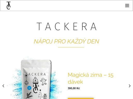 tackera je český produkt sloužící k doplnění energie, zlepšení pozornosti a podpoře mozkové činnosti. obsahuje přírodní složky a je bez umělých barviv či konzervantů. unikátní je svou kombinací surovin, lyofilizovaného ovoce a užitím přírodních aromat.