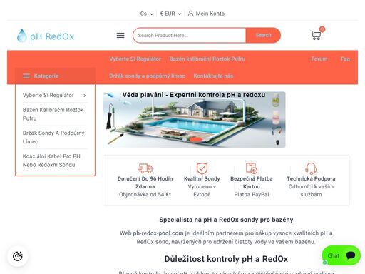 specialista na ekvivalentní ph a redox sondy pro vysoce kvalitní regulátory ph bazénových bazénů. záruka prodloužena na 1 rok díky jejich osvědčeným technologiím. sonda za mírnou cenu. kompatibilní s většinou automatických regulátorů ph.