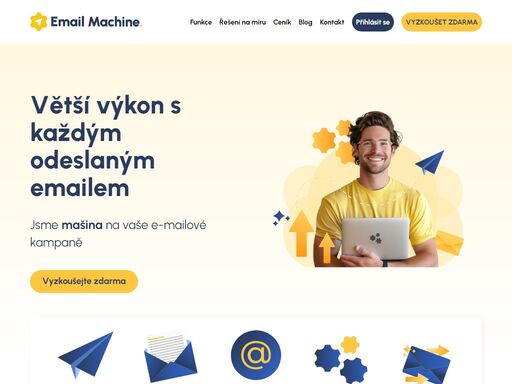 email machine je pro klienty, kteří vyžadují 100% spolehlivost a kontrolu nad procesem doručování newsletterů.