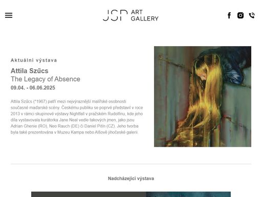 jsp art gallery se nachází v centru malé strany na praze 1. je galerií současného umění utvářející svůj program ve vztahu k aktuální umělecké realitě.