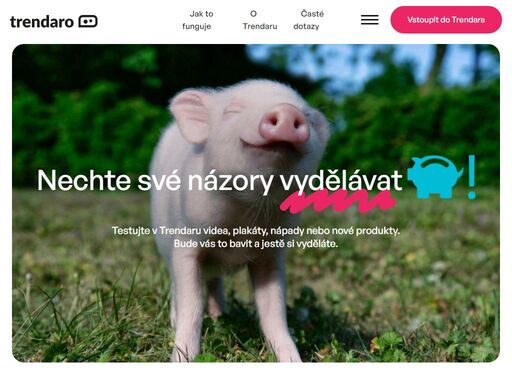 testujte v trendaru videa, plakáty, nápady nebo nové produkty. bude vás to bavit a jestě si vyděláte.