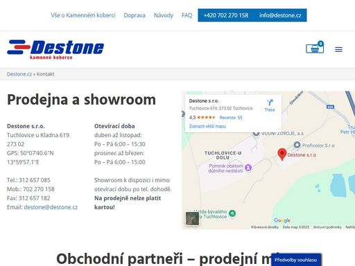 český výrobce kamenných koberců