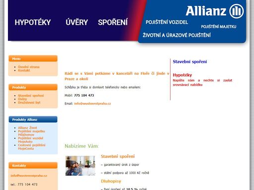 wüstenrot praha - pojištění - hypotéky - úvěry - spoření - wüstenrot praha