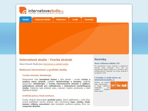 tvorba internetových stránek - webdesign, seo optimalizace pro vyhledávače, flash, e-shop, redakční systém, 