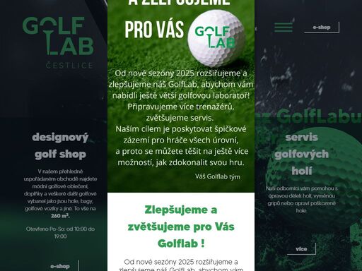 vítejte na našem webovém portálu zaměřeném na golf.