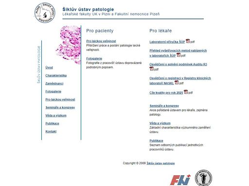 šiklův ústav patologie zajišťuje výuku českých i zahraničních studentů, provádí bioptická, cytologická, molekulárně genetická vyšetření a pitvy pro fn plzeň i jiná zdravotnická zařízení. je konzultačním centrem pro patology z celé čr i ze zahraničí.