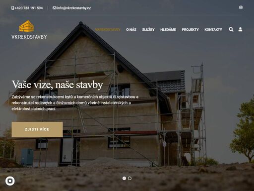 zabýváme se rekonstrukcemi bytů a komerčních objektů či výstavbou a rekonstrukcí rodinných a činžovních domů včetně instalatérských a elektroinstalačních prací.