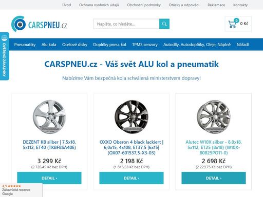 váš svět alu kol, pneumatik, tpms senzorů. prodej alu kol autec, borbet, cms, dbv, itwheels, oxxo, proline, wheelworld (2drv) a dalších včetně typového listu.