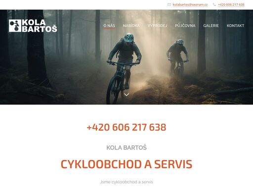 nabízíme rozsáhlý sortiment kol, elektrol, cyklistického vybavení a doplňků.