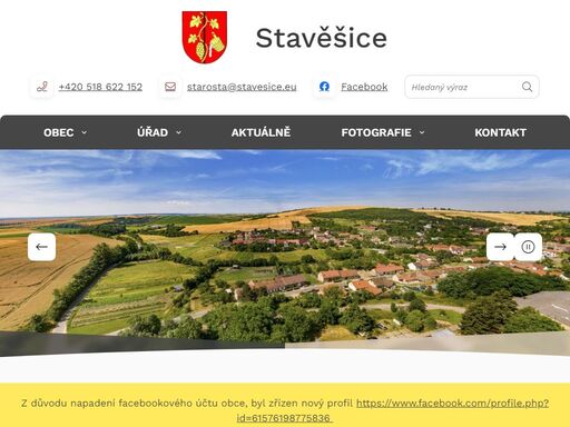 oficiální stránky obce stavěšice