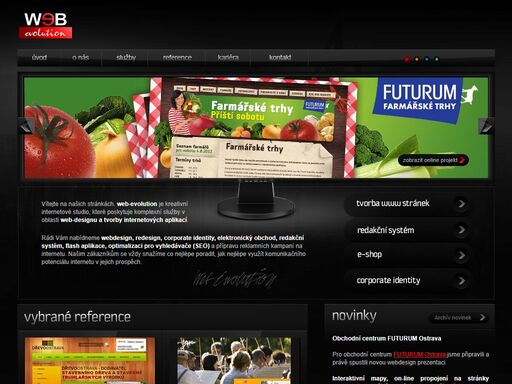nabízíme webové stránky s jedinečným webdesignem, elektronické obchody, e-shopy, redakční systémy, seo optimalizaci, webhosting a další služby.