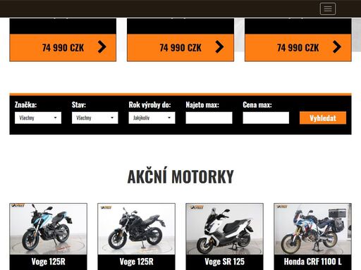 motospeed. kvalitní prodejce ojetých motocyklů různých značek a provozovatel půjčovny prověřených motorek