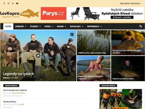 online magazín pro rybáře, kteří se specializují na lov kaprů. najdete zde články, videa, kaprařské fórum a spoustu dalších informací ze světa kaprařiny.