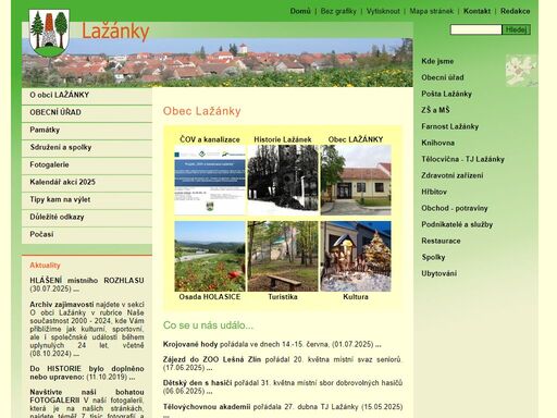 oficiální stránky obce lažánky