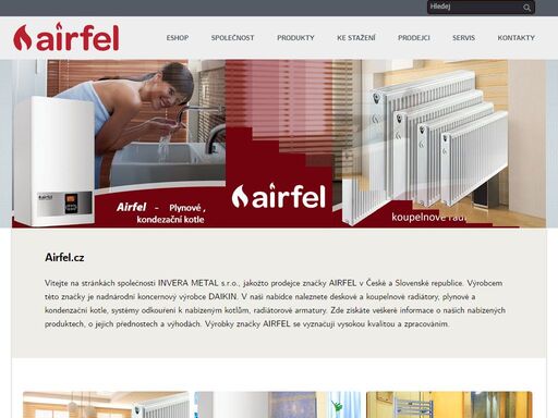 airfel.cz - radiátory, kombi, klimatizace