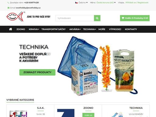 nakupujte špičkové akvarijní krmivo od exot hobby a zajistěte svým rybám optimální výživu. široký výběr kvalitního krmiva s rychlým doručením a skvělými cenami.