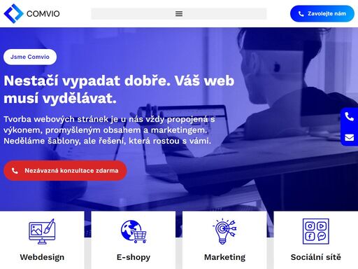 tvorba webových stránek, které fungují. navrhujeme moderní weby s marketingovým přesahem a zaměřením na výkon a růst značky.