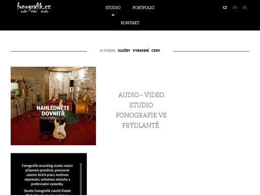 originální studio v rustikálním stylu. kompletní profesionální audio a video servis v příjemném a klidném prostředí. cena 3000,-kč/den.