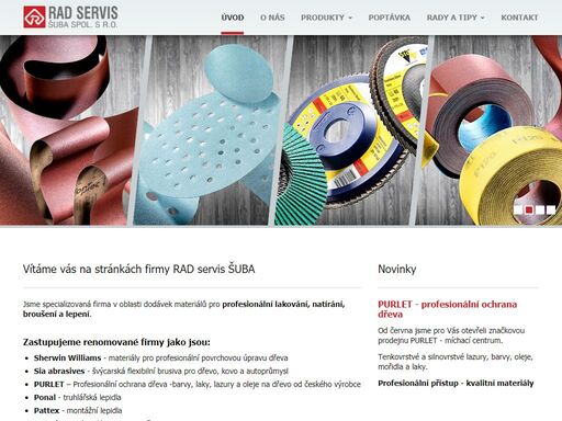 rad servis šuba je firma pro profesionální povrchovou úpravu, broušení a lepení dřeva.